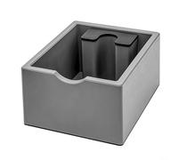 Coffee Grounds Knock Box, Detachable Anti-Slip Grind Bucket Quiet Knock Bar Clean Compact Espresso(grey)