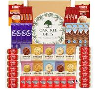 Coffee Hamper Gift Set with Tea, Hot Chocolate and Biscuits - Premium 49pc Assortment of Instant Coffee, Chocolate & Tea - Coffee and Biscuits Gift Set by TGBK