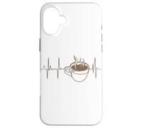 Coffee Heart Palpitations Coffee Heart Line Case for iPhone 16 Plus