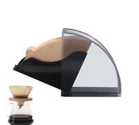 Coffee Holder - Coffee Dust Cover | CoFee Filter Dispenser Rack | Acrylic Fan Shaped Paper Holder with Cover Compact Towel Dispenser for