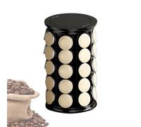Coffee Holder Organizer - Large Capacity Rotating Storage Holder | ABS Holder Model 19x19x33cm for Kitchen Worktop Office Home Display Space Saving