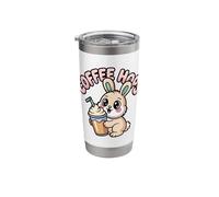 Coffee Hops Cute Bunny Kawaii Animal Beverage Stainless Steel Insulated Tumbler