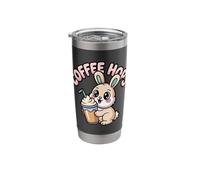 Coffee Hops Cute Bunny Kawaii Animal Beverage Stainless Steel Insulated Tumbler