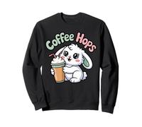Coffee Hops Cute White Hare Whipped Cream Chibi Latte Sweatshirt