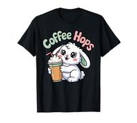 Coffee Hops Cute White Hare Whipped Cream Chibi Latte T-Shirt