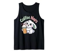 Coffee Hops Cute White Hare Whipped Cream Chibi Latte Tank Top