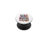 Coffee Humor Scrapbook or Ransom Style Introverts Cafe PopSockets Adhesive PopGrip