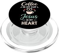 Coffee In My Cup Jesus In My Heart Christian Faith PopSockets PopGrip for MagSafe