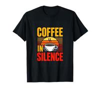 Coffee in Silence Retro Coffee Lover Introvert T-Shirt