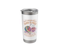 Coffee is Healthy Caffeine Drinker Quilting Crafter Knitting Stainless Steel Insulated Tumbler