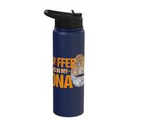 Coffee is in My DNA Fingerprint Caffeine Brewing Caffeinated Stainless Steel Insulated Water Bottle