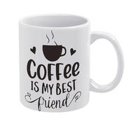 Coffee is My Best Colleague Mug,Funny Coffee Mug,Man Cave Prints,The Best Gift for Colleagues, Parents, and Grandparents, 110z Men and Women