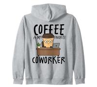 Coffee Is My Favorite Coworker Funny Office Work Zip Hoodie