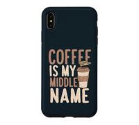 Coffee Is My Middle Name Funny Caffeine Latte Barista Case for iPhone XS Max