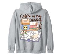 Coffee Is My Reading Fuel Book Lover Bookworm Reader Zip Hoodie