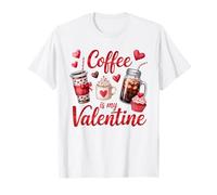 Coffee is My Valentine Heart Cupcake Iced Beverage T-Shirt