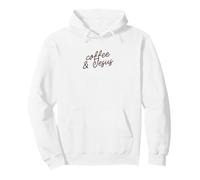 Coffee & Jesus Funny Minimalist Faith Phrase Script Pullover Hoodie