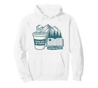 Coffee Jesus Reading Christian Book Lover Mountain Nature Pullover Hoodie