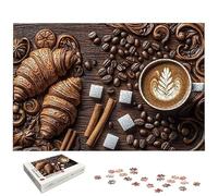 Coffee Jigsaw Puzzles for Adults 1000, 1000 Piece Jigsaw Puzzles for Adults, Bread Jigsaws Puzzle with Exquisite Packaging Box, Impossible Puzzle for Home Decor, Gifts for Women, Gifts for Men, -7085