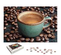 Coffee Jigsaw Puzzles for Adults 1000, 1000 Piece Jigsaw Puzzles for Adults, Brown Jigsaws Puzzle with Exquisite Packaging Box, Impossible Puzzle for Home Decor, Gifts for Women, Gifts for Men, -7093