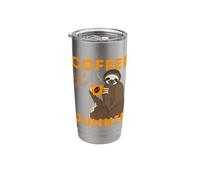 Coffee Junkie - Funny Coffee Lover Caffeine Tired Sloth Stainless Steel Insulated Tumbler