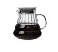 Coffee Kettle Coffee Carafe Standard Server for Pour Over Maker Clear Pot with Lid 360ml/600ml/800ml(800ml)