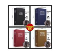 (Coffee, Key Lock) Kid Gift Dictionary Mini Safe Box Book Hidden Secret Security Safe Key Lock Money Jewellery Certificate Storage Password Locker