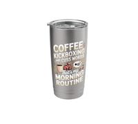 Coffee Kickboxing and Cuss Words That's My Morning Routine Stainless Steel Insulated Tumbler