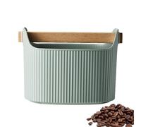 Coffee Knock Box - 1300ml Coffee Grounds Container, Coffees Grind Knock Box for Baristas, Grind Waste Bin, Espressos Coffees Ground Dump Bin with Removable Knocks Bar, for Home Cafes Use 19x13.2cm