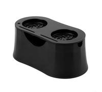 Coffee Knock Box 2 in 1 with Detachable Tamping Station and Coffee Tamper Mat, Noise Reduction and Anti Slip Base for Improved Espresso Preparation (Black)