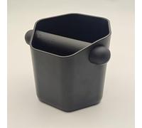Coffee Knock Box, Coffee Grounds Container, Espresso Grounds Bin Knock Box, Barista Coffee Grind Bin Knock Out Box with Removable Metal Knock Bar & Non-Slip Base, Coffee Machine Accessories