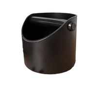 Coffee Knock Box, Coffee Grounds Container, Espresso Grounds Bin Knock Box, Barista Coffee Grind Bin Knock Out Box with Removable Metal Knock Bar and Non-Slip Base (Round)