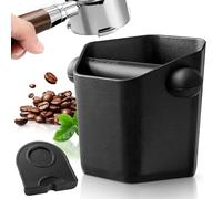 Coffee Knock Box, Coffee Machine Accessories, Espresso Knock Box Coffee Bin, Barista Knock Box for Coffee Ground, with Espresso Tamping Mat
