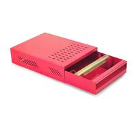 Coffee Knock Box Drawer, Detachable Stainless Steel Coffee Grind Knock Box Container for Home Office Household Shop, Thickened Espressso Grounds Drawer for Coffee Lovers/Restaurant/Cafe (Red)