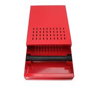 Coffee Knock Box Drawer Stainless Steel Thickened Coffee Powder Box for Home Office (Red)
