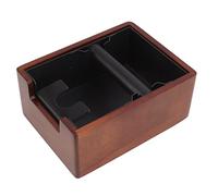 Coffee Knock Box, Embedded Coffee Grind Knock Box with Removable Silicone Knock Bar and Nonslip Wooden Base, Coffee Grounds Dump Bin Grind Waste Bin for Coffee Maker Machine