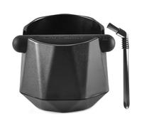Coffee Knock Box Espresso Grounds - CAFEMASY Home Use Epsresso Accessories Unique Design Diamond Shape Mini Knock Box with Espresso Cleaning Brush
