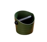 Coffee Knock Box Espresso Grounds Container Anti Slip Dump Bin Grind Beveled Barista Goods Cafe Bar Accessories(Green)