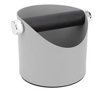 Coffee Knock Box, Espresso Knock Box Macaron Colored Metal Espresso Dump Bucket Espresso Grounds Container Waste Bin with Anti Slip Bottom(Grey)