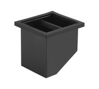 Coffee Knock Box for Espresso Machines - Non-Slip Grounds Bin with Shock Absorbent Bar - Easy Clean Waste Container for Home for barista - Black 18x16.5cm