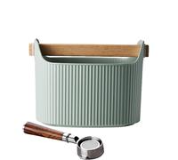 Coffee Knock Box - Grind Bin, Blend Pack Bucket | Shock Absorbent Waste Holder, 1300ml Dump Container, Café Master Corners, Food Prep Worktops, Bars, Homebrew Stations For Daily Grounds Disposal Usage