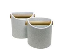 Coffee Knock Box in Many Colors | Unique Gifts for Coffee Lovers | Barista Knock Box Customisable Grind Storage (Marble White, Large (12.3cm x 12.3cm x 12.3cm))