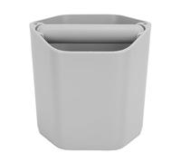 Coffee Knock Box Large Capacity Durable Fast Efficient Coffee Grounds Knock Bin with Nonslip Base for Baristas Coffee Shops Plastic 16cm Diameter 15cm Height (White) (Grey)