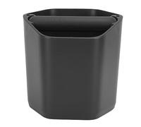 Coffee Knock Box Large Capacity Durable Fast Efficient Coffee Grounds Knock Bin with Nonslip Base for Baristas Coffee Shops Plastic 16cm Diameter 15cm Height (White) (Grey) (Black)