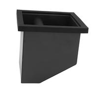 Coffee Knock Box with Bottomless Design, Embedded Coffee Grounds Bucket for Espresso Machine, Removable Rubber - Cushioned Rod, Black Slag Bin for Cafe Kitchen Office