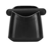 Coffee Knock Box with Removable Knock Bar, Drop Anti Slip Small Espresso Grounds Container for Home Cafe and Restaurant (Black)