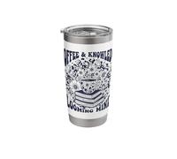 Coffee Know Edge Blooming Minds Books Reader Floral Stainless Steel Insulated Tumbler