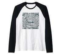 Coffee Knowledge Fuel for Thought Book Lover Reading Raglan Baseball Tee