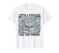 Coffee Knowledge Fuel for Thought Book Lover Reading T-Shirt