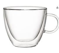 Villeroy & Boch Artesano Hot and Cold Beverages Cup M, Set of 2, 220 ml (Measured Brimful), Borosilicate Glass, Clear